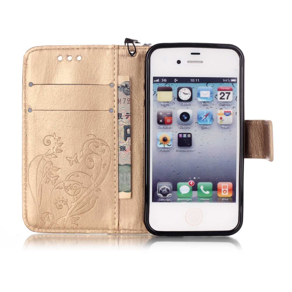 iPhone 4 4s Premium Embossing wallet leather case iPhone 4 4s Premium Embossing wallet leather case
