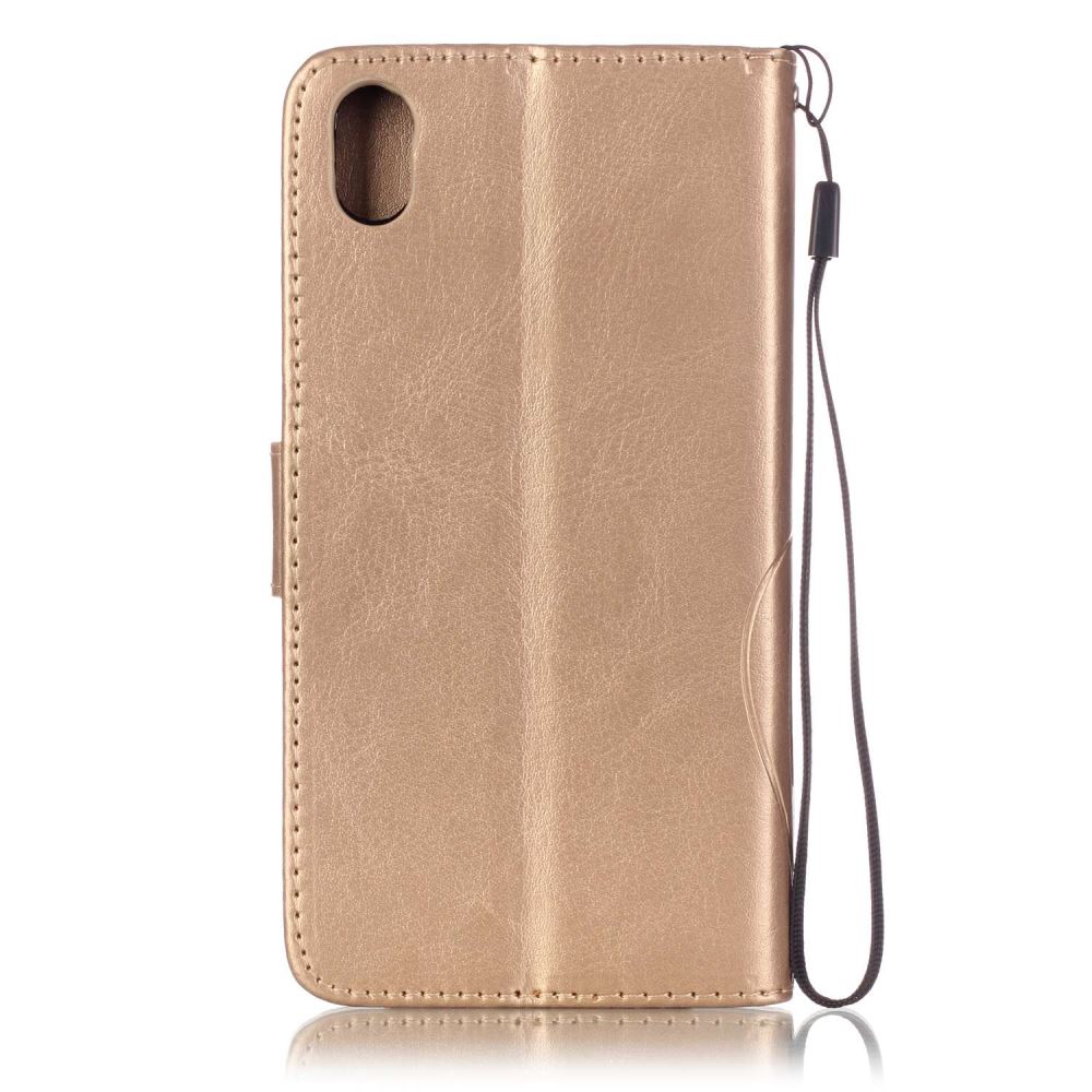Sony M4 Aqua Premium Embossing wallet leather case