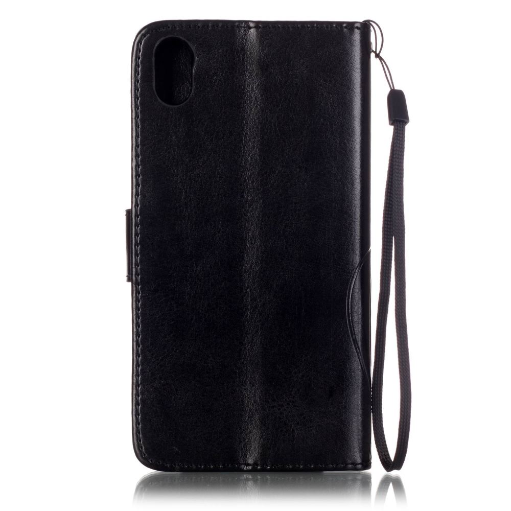 Sony M4 Aqua Premium Embossing wallet leather case