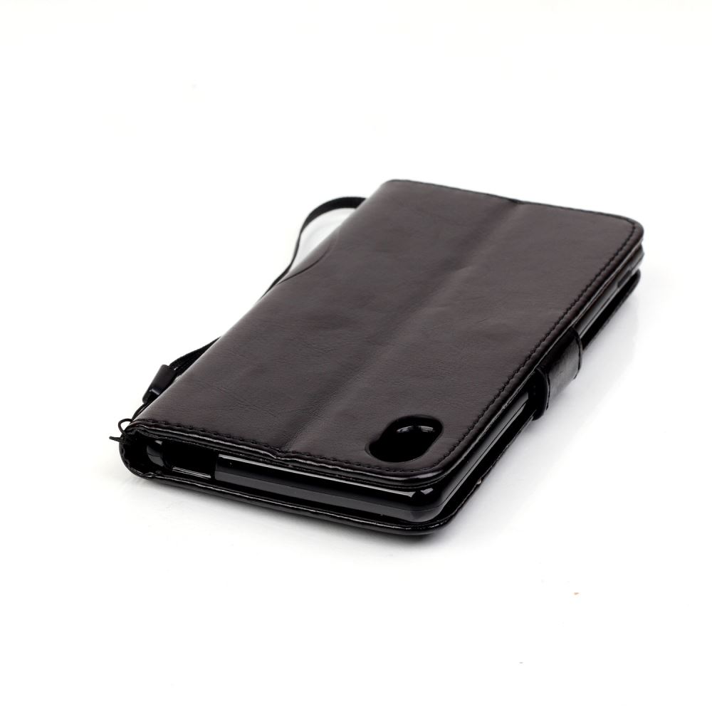 Sony M4 Aqua Premium Embossing wallet leather case