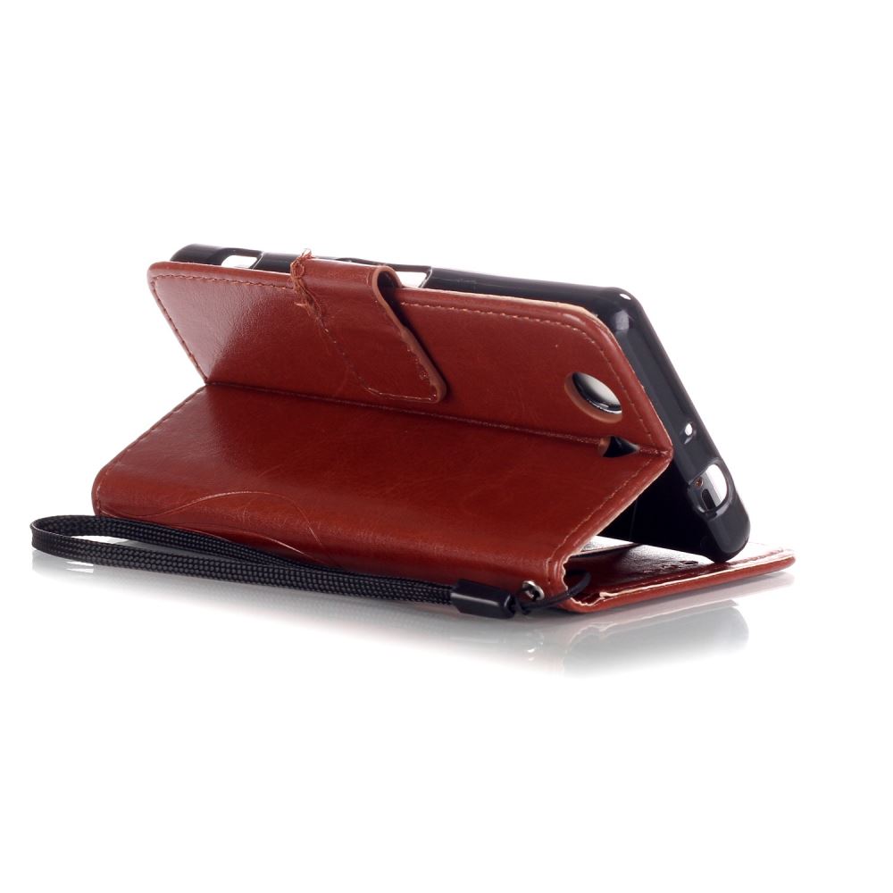 Sony Z3 compact Embossing wallet leather case