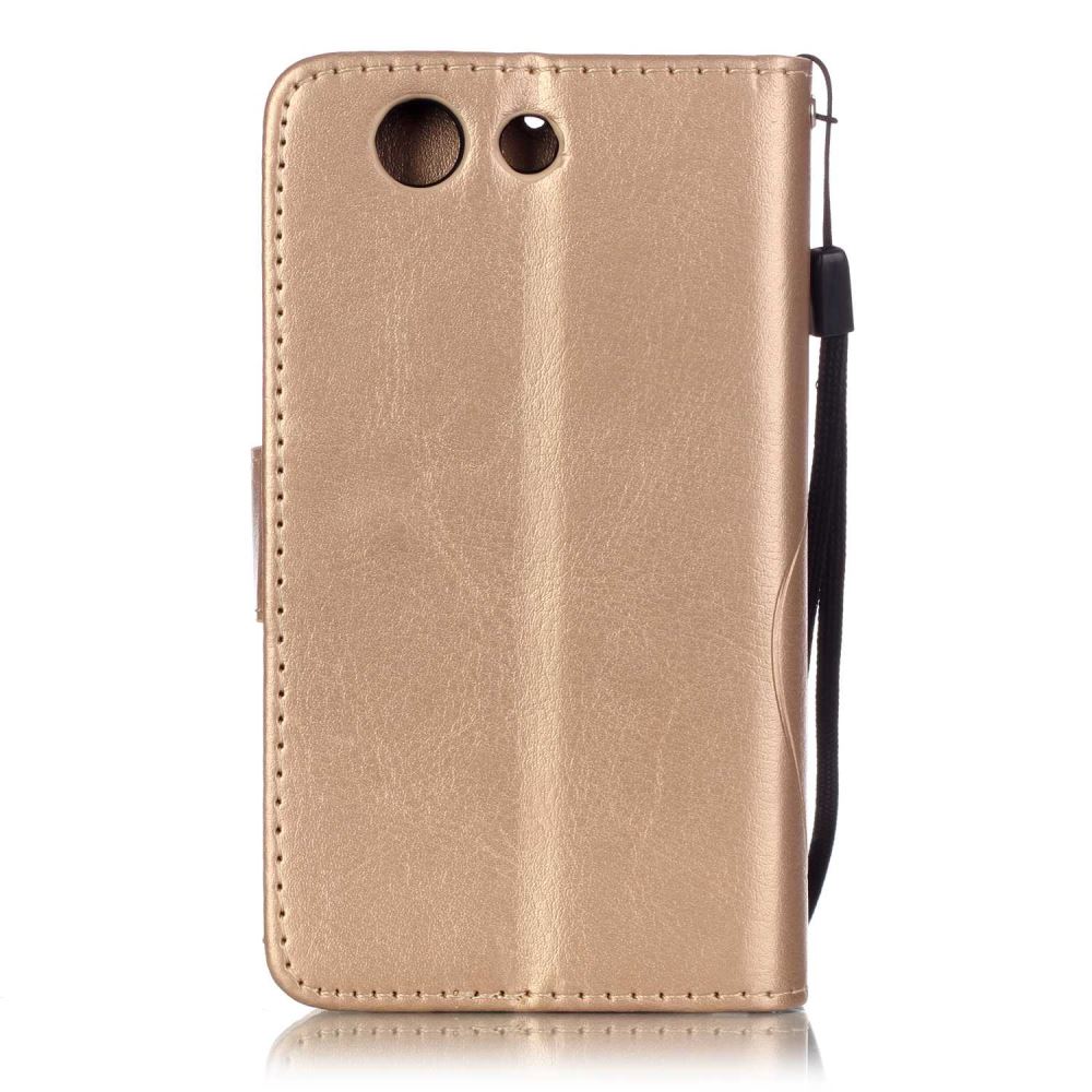 Sony Z3 compact Embossing wallet leather case
