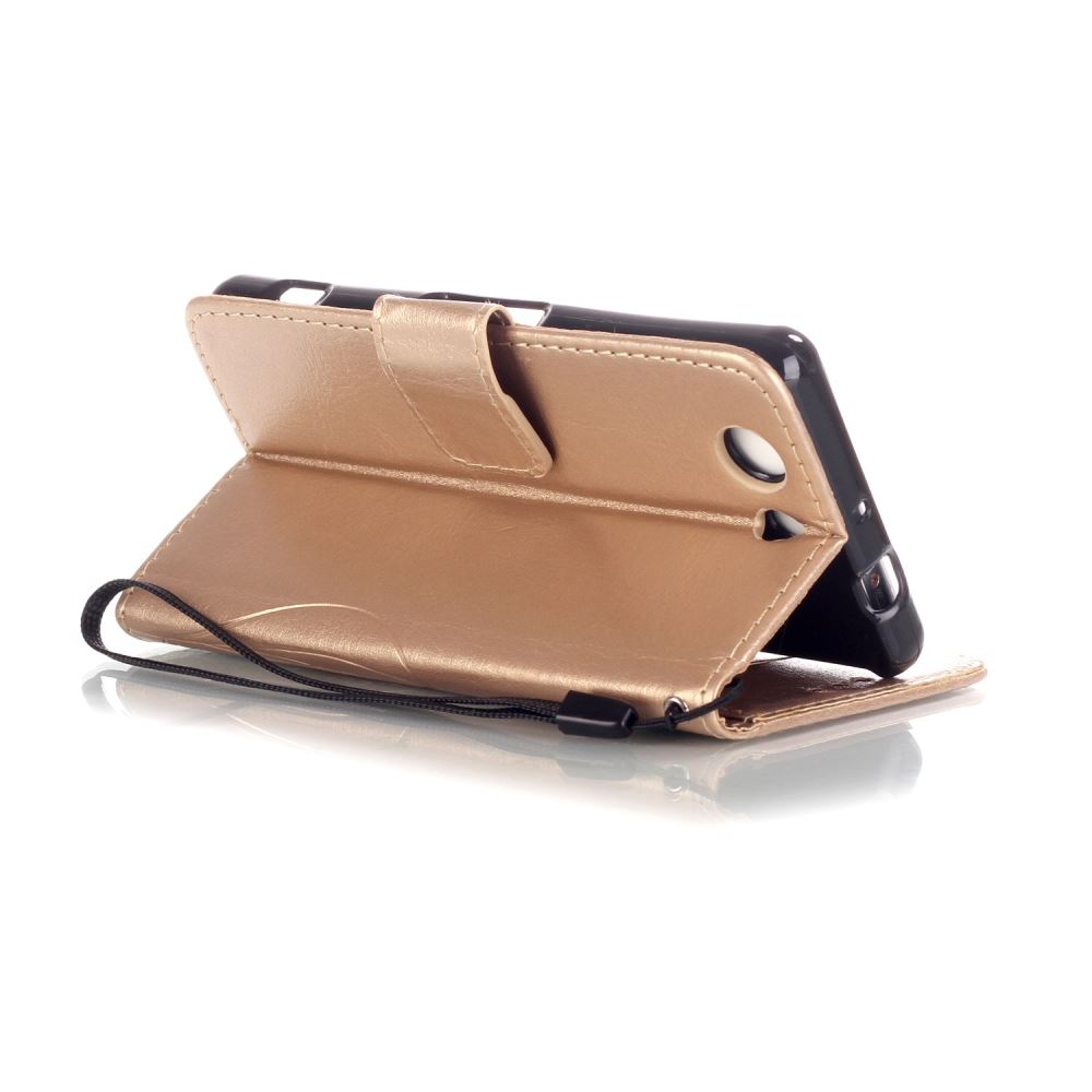 Sony Z3 compact Embossing wallet leather case