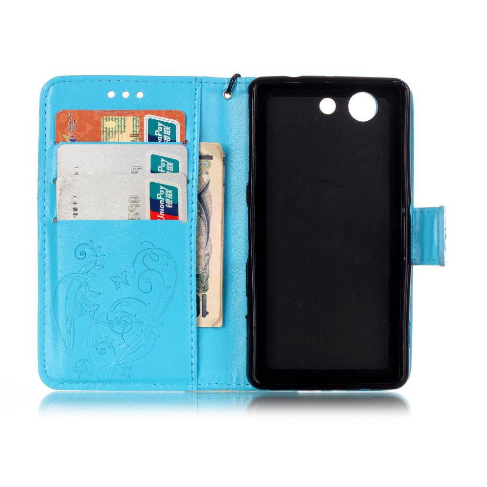 Sony Z3 compact Embossing wallet leather case Sony Z3 compact Embossing wallet leather case