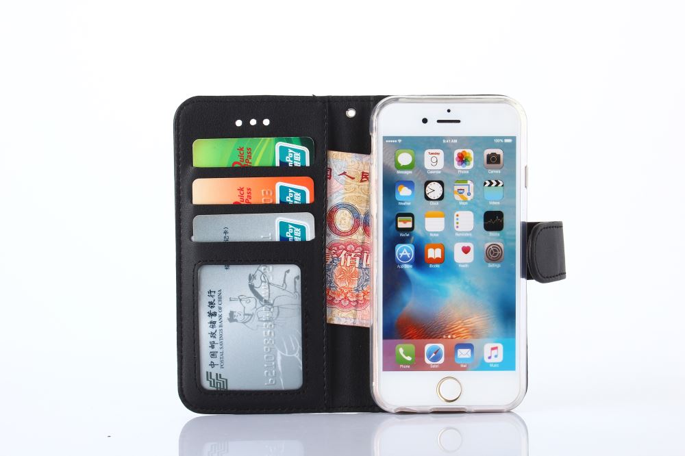 Galaxy S7 detachable slim wallet leather case