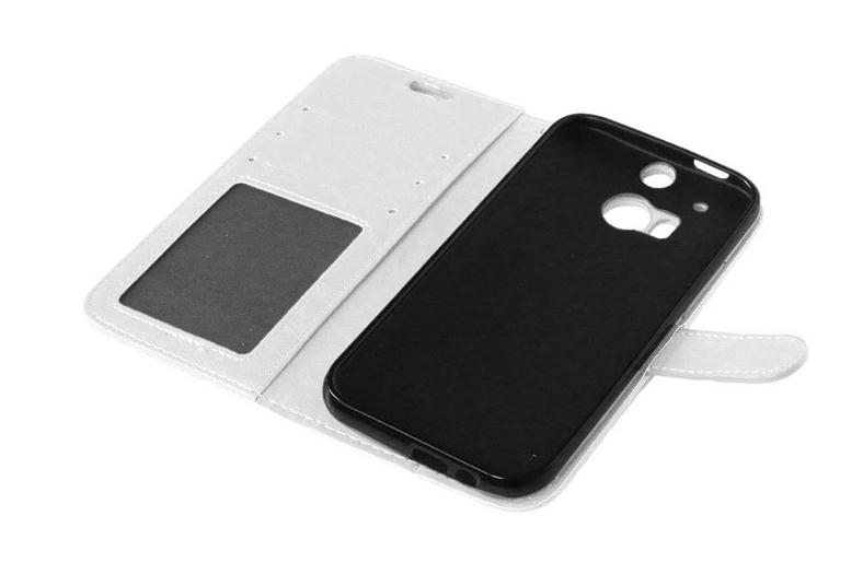 HTC ONE M8 Case ID window wallet leather