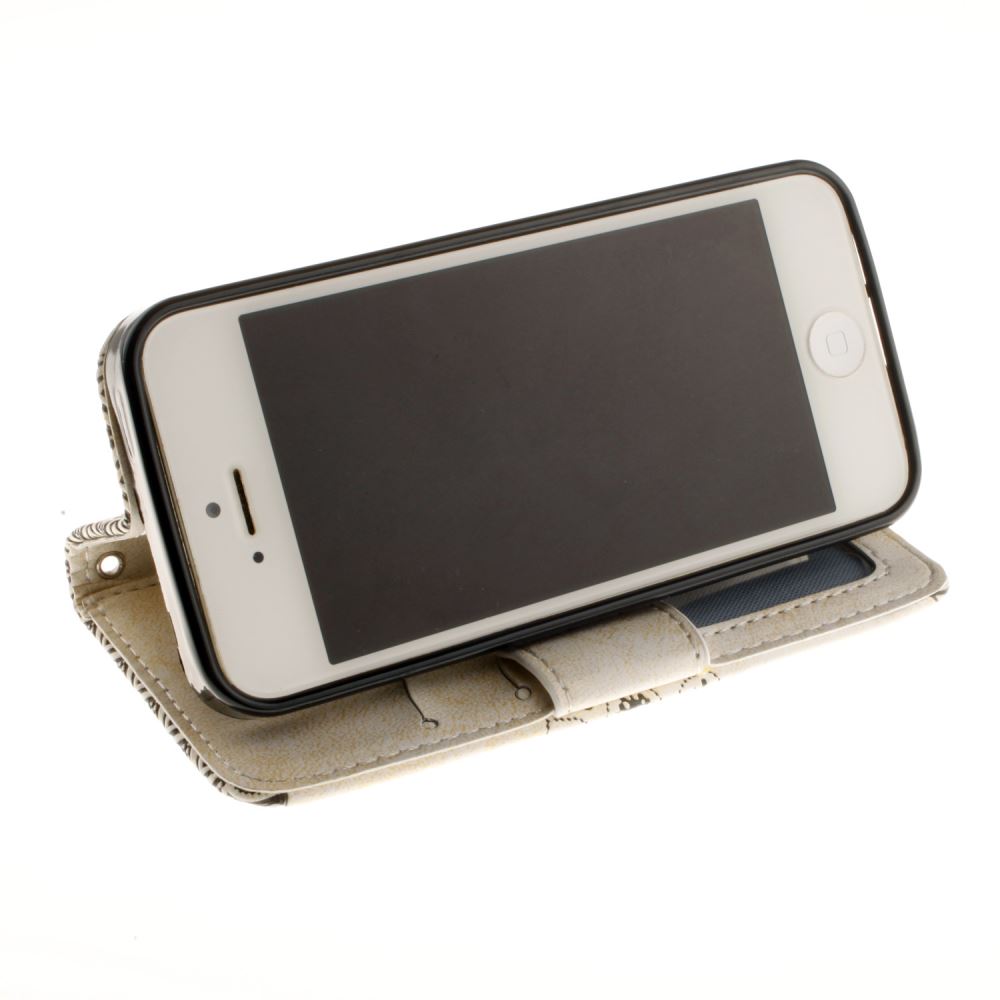 iPhone 5 5s SE printed ID wallet leather case iPhone 5 5s SE printed ID wallet leather case