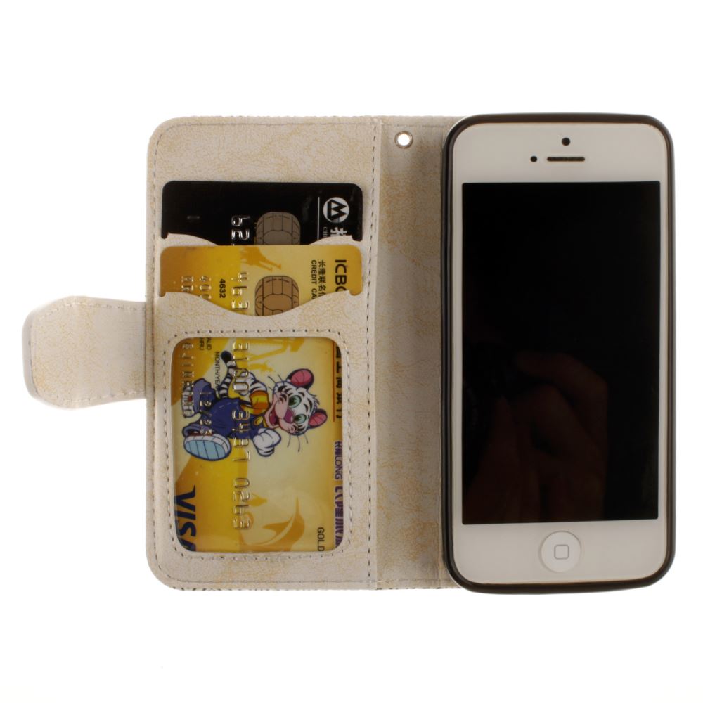 iPhone 5 5s SE printed ID wallet leather case iPhone 5 5s SE printed ID wallet leather case