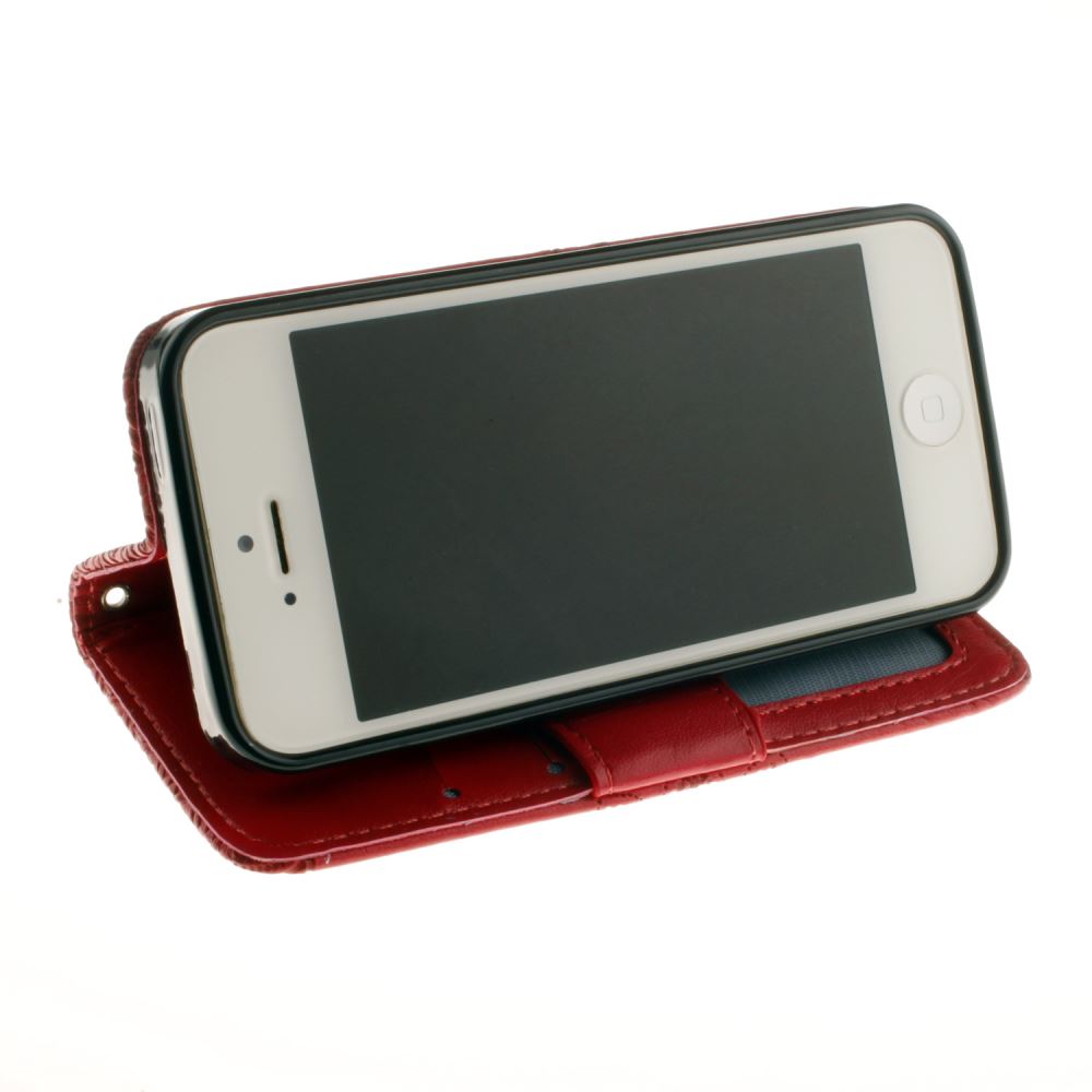 iPhone 5 5s SE printed ID wallet leather case iPhone 5 5s SE printed ID wallet leather case