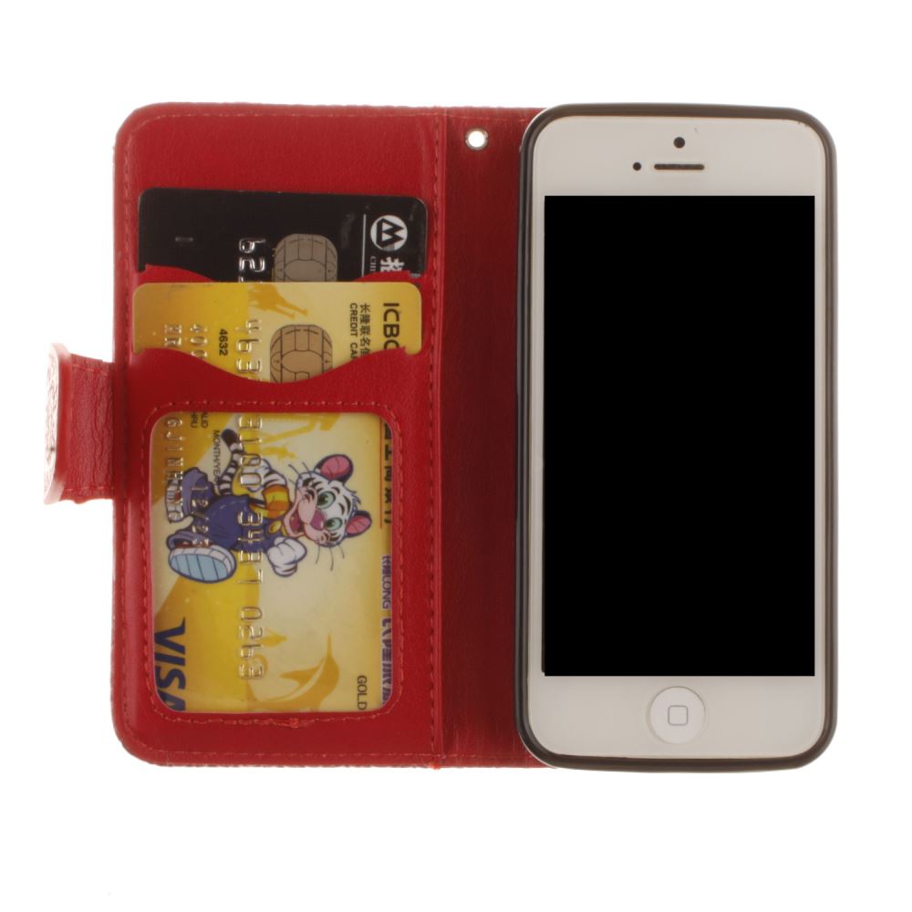 iPhone 5 5s SE printed ID wallet leather case iPhone 5 5s SE printed ID wallet leather case