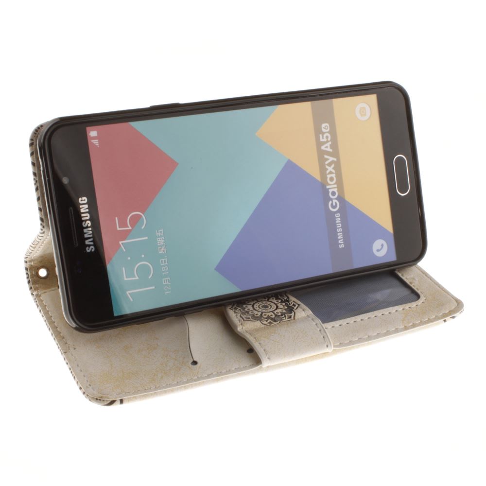 Galaxy A5 2016 printed ID wallet leather case