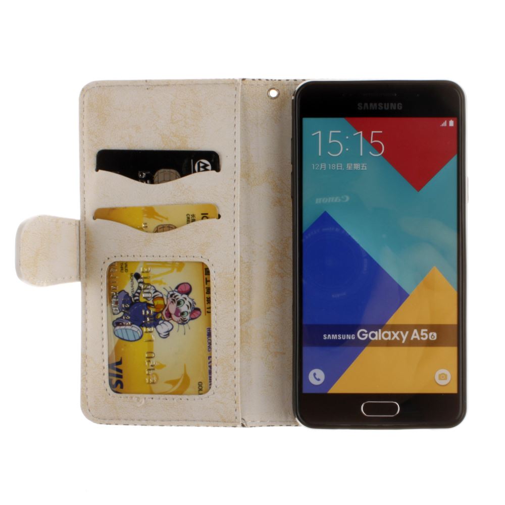 Galaxy A5 2016 printed ID wallet leather case