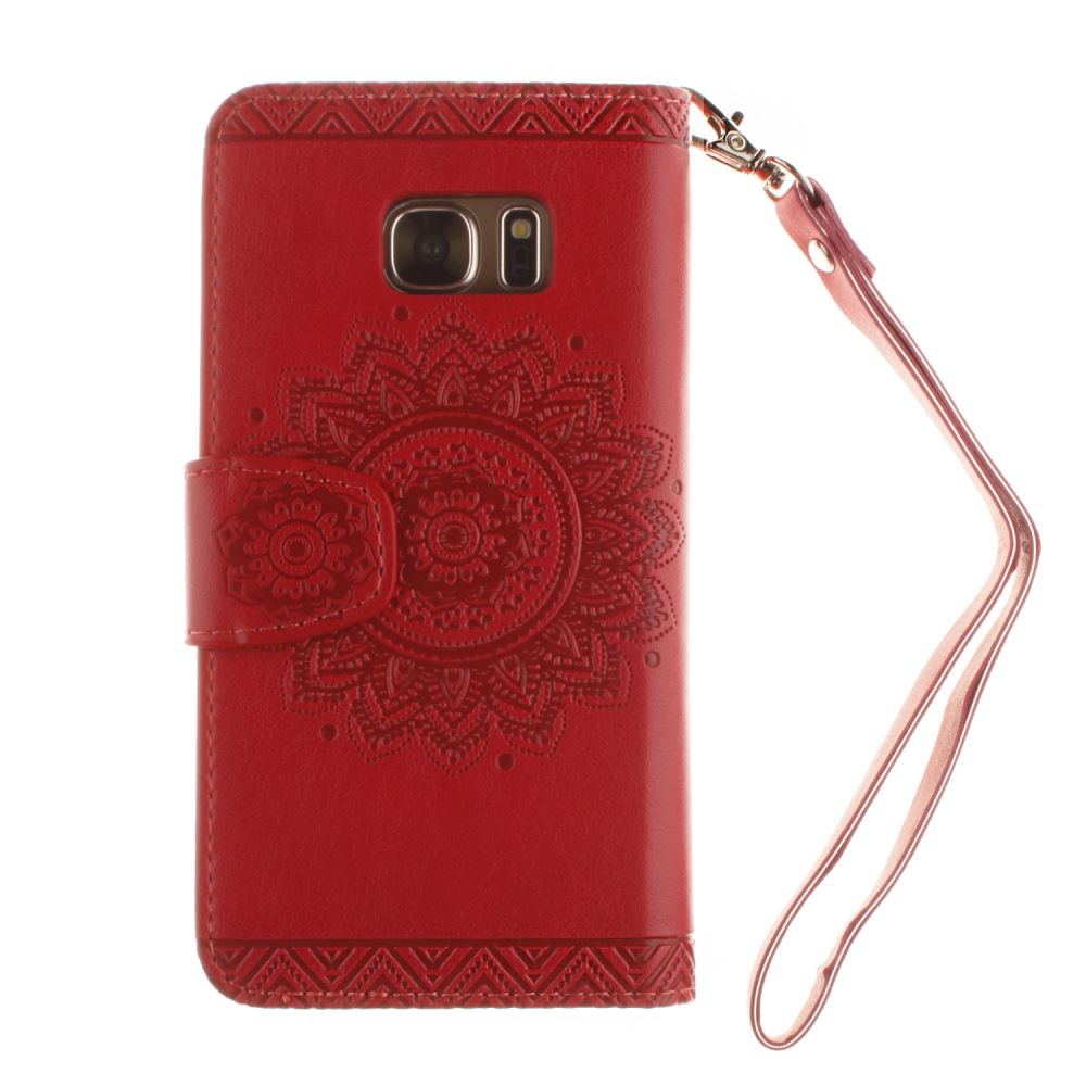 Galaxy S7 printed ID wallet leather case