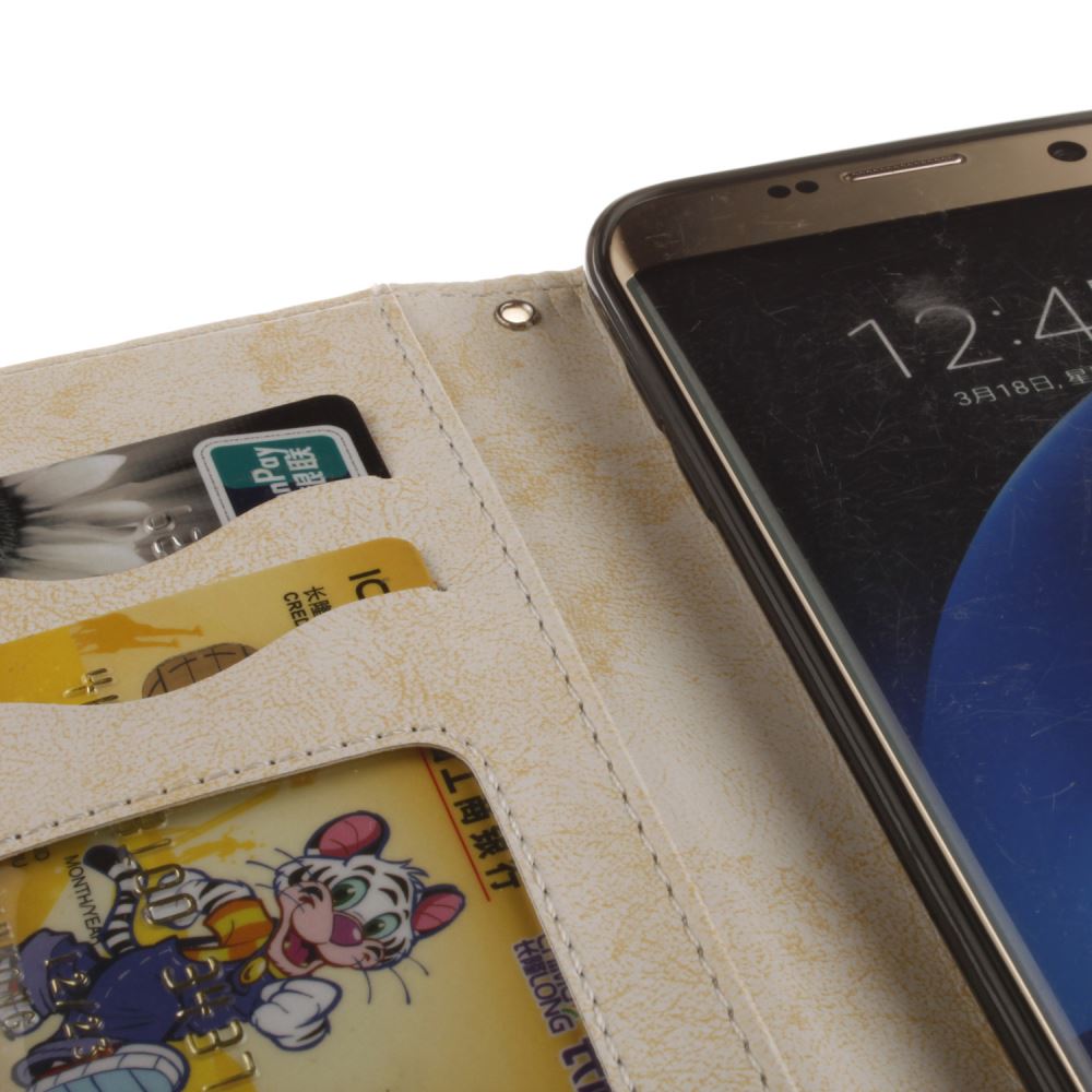 Galaxy S7 EDGE printed ID wallet leather case