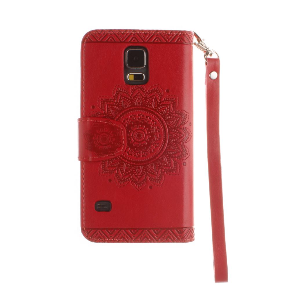 Galaxy S5 printed ID wallet leather case