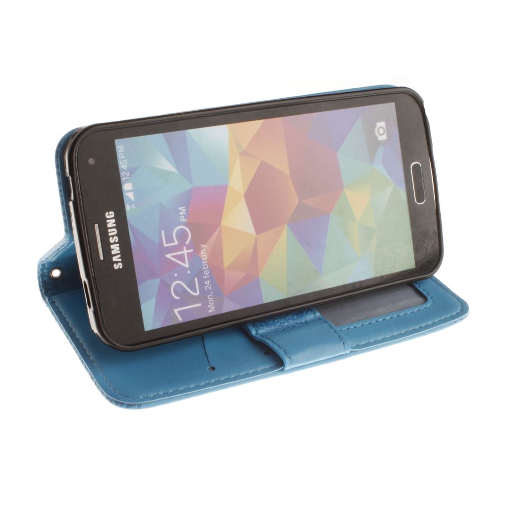 Galaxy S5 printed ID wallet leather case