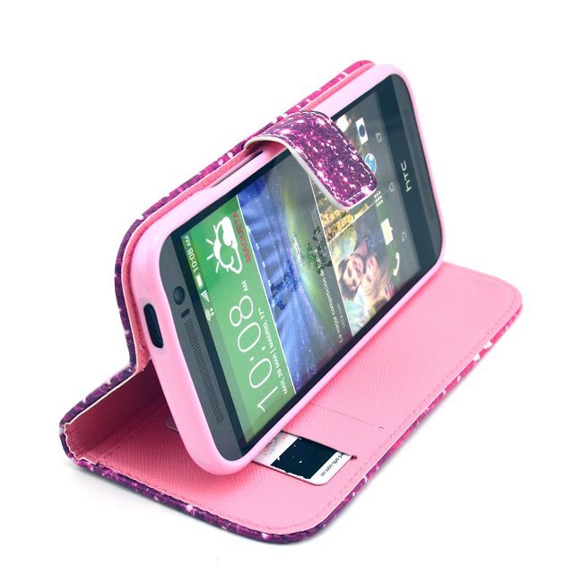 HTC M8 case wallet leather case printed