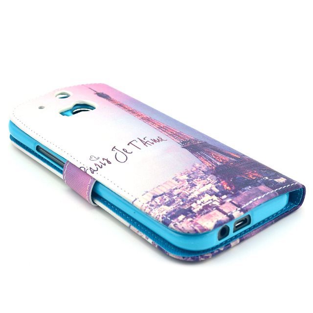 HTC M8 case wallet leather case printed
