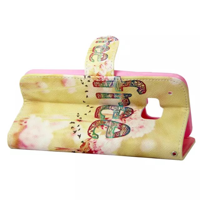 HTC M9 case wallet leather case printed