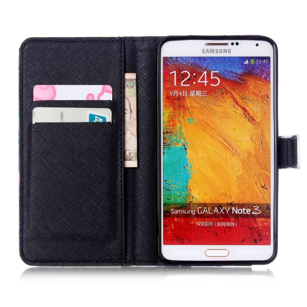 Galaxy Note 3 case wallet leather case printed