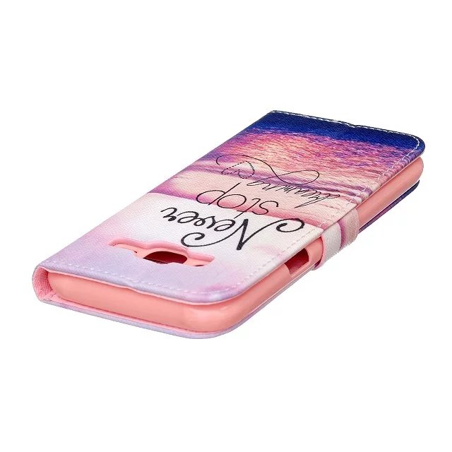 Samsung Galaxy J5 case wallet leather case printed