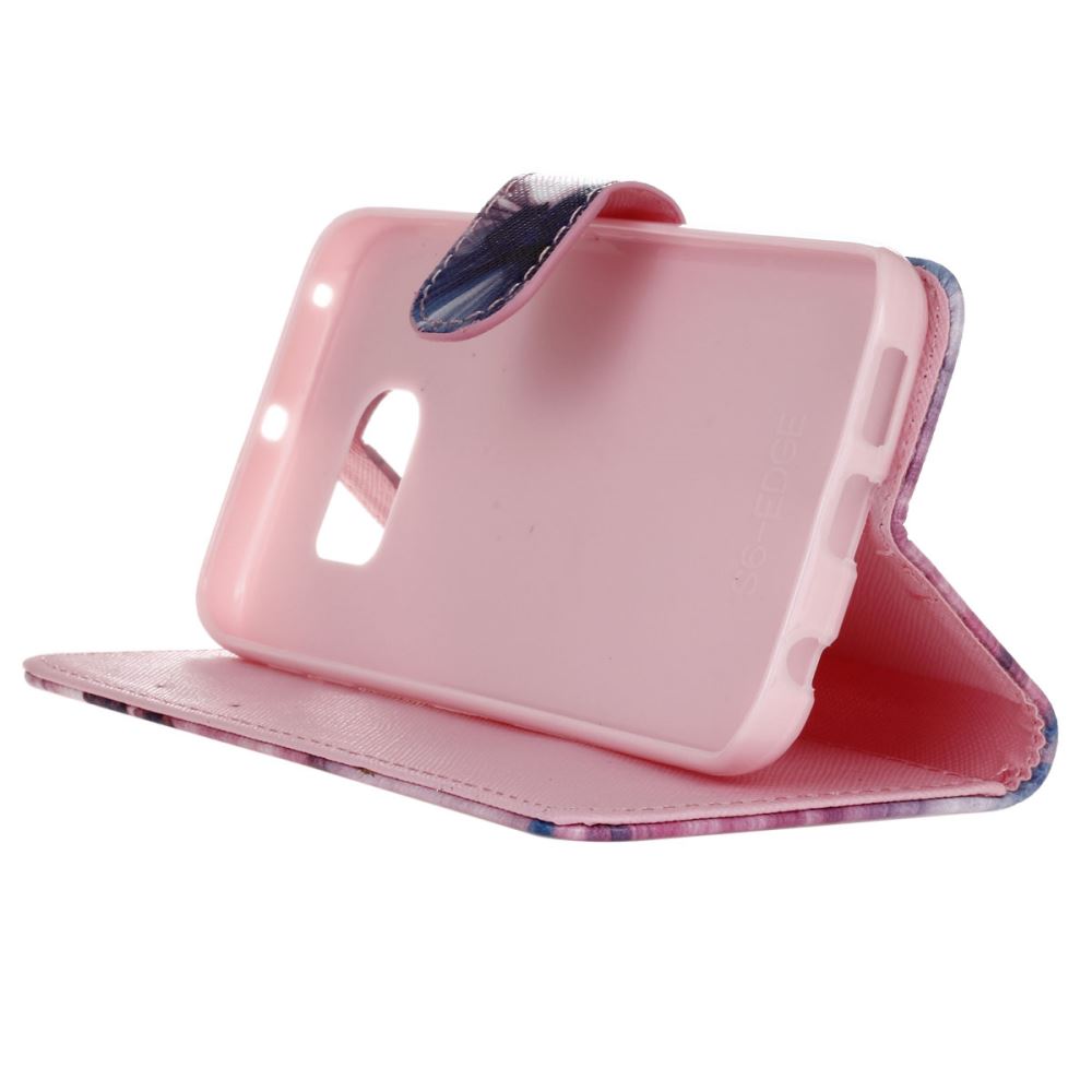 Galaxy s6 edge case wallet leather case printed