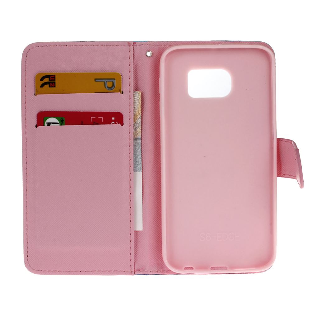 Galaxy s6 edge case wallet leather case printed