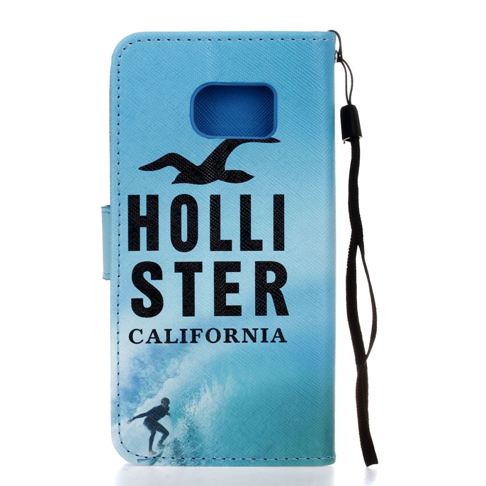 Galaxy s6 edge case wallet leather case printed