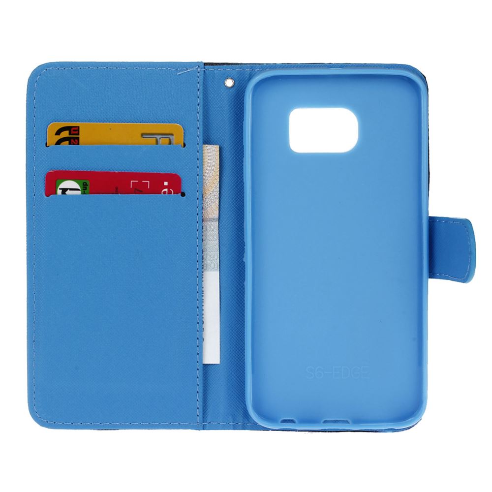 Galaxy s6 edge case wallet leather case printed