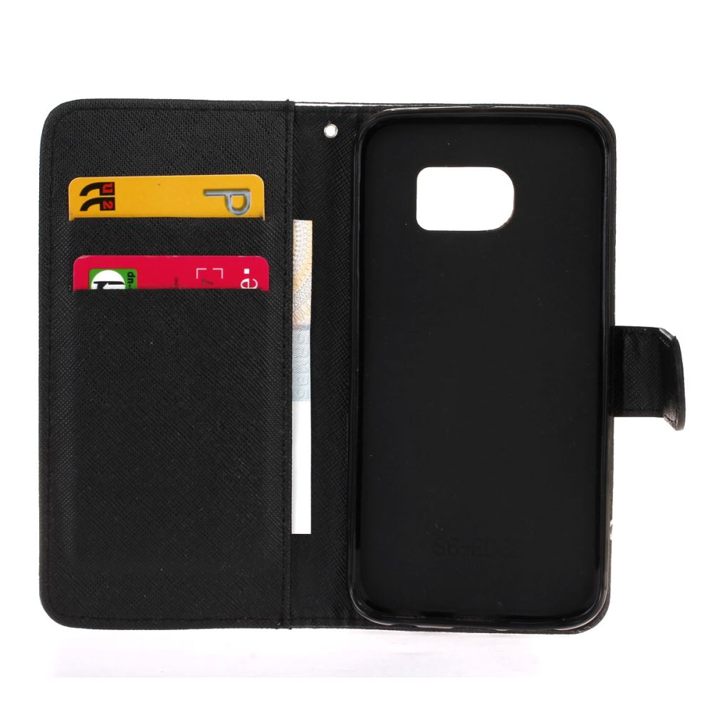 Galaxy s6 edge case wallet leather case printed