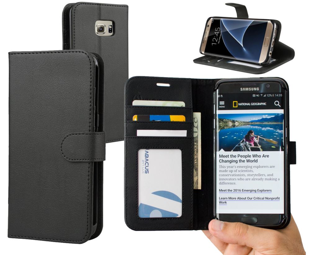 Galaxy S7 Edge fine leather ID wallet case cover Galaxy S7 Edge fine leather ID wallet case cover