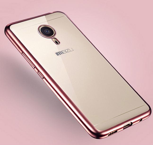 MEIZU M3 Note case plating bumper with clear gel back cover case