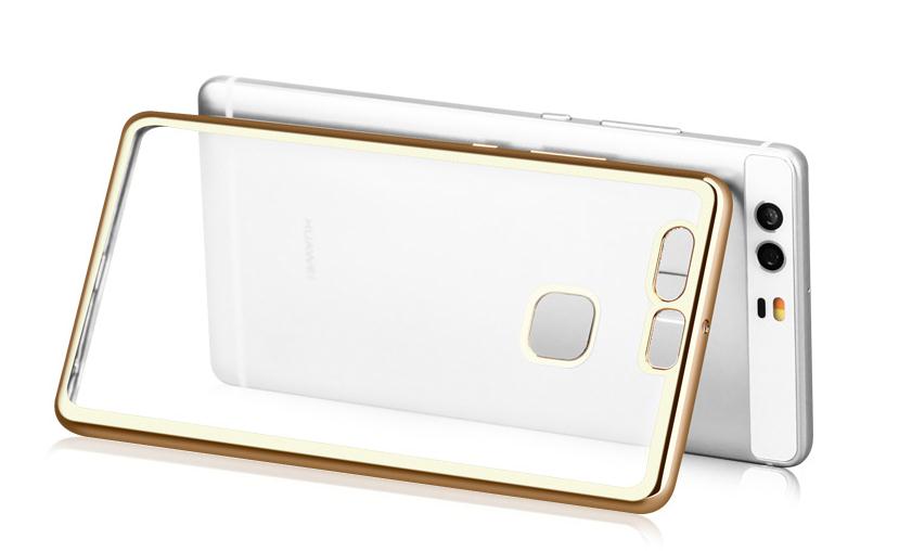 Huawei P9 case Plating Bumper with clear gel back cover case Huawei P9 case Plating Bumper with clear gel back cover case