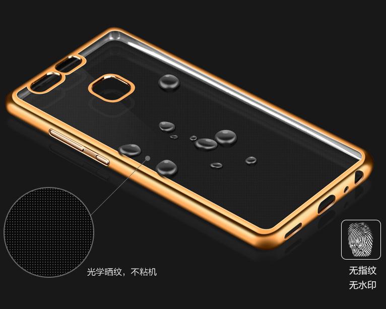 Huawei P9 case Plating Bumper with clear gel back cover case Huawei P9 case Plating Bumper with clear gel back cover case
