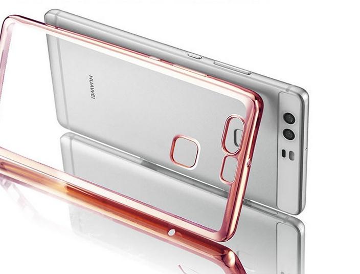 Huawei P9 case Plating Bumper with clear gel back cover case