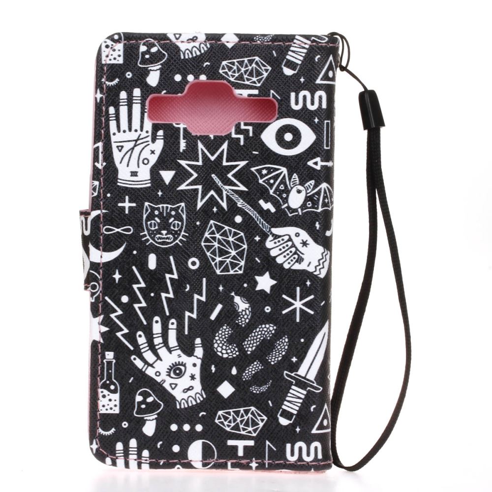 Galaxy Core Prime case wallet leather case printed