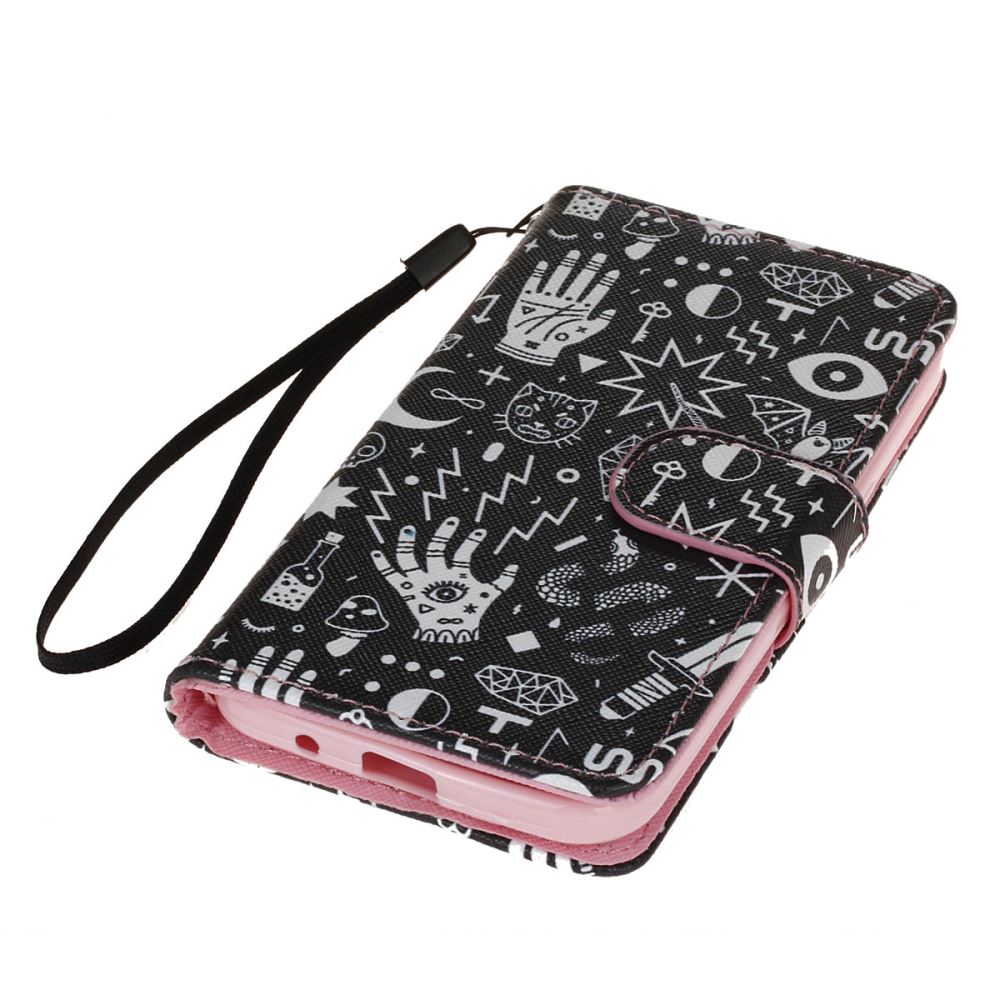 Galaxy Core Prime case wallet leather case printed