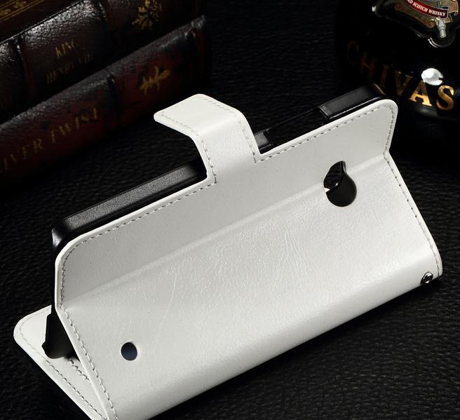 Lumia 550 vintage fine leather wallet case
