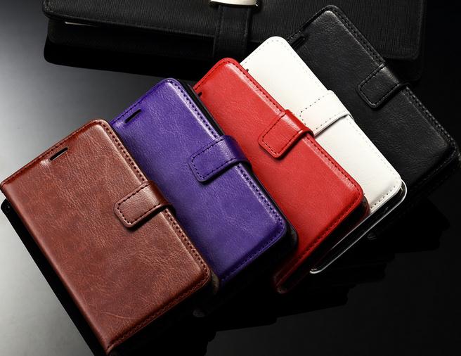 Lumia 550 vintage fine leather wallet case