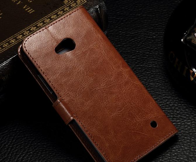 Lumia 550 vintage fine leather wallet case