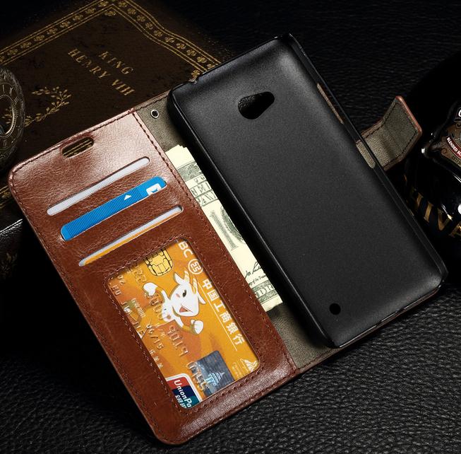 Lumia 550 vintage fine leather wallet case Lumia 550 vintage fine leather wallet case
