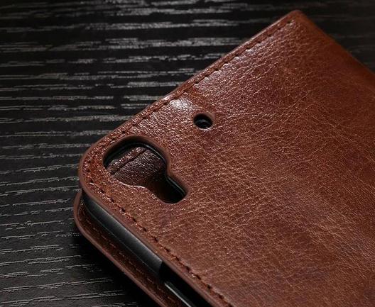 Huawei Y6 vintage fine leather wallet case