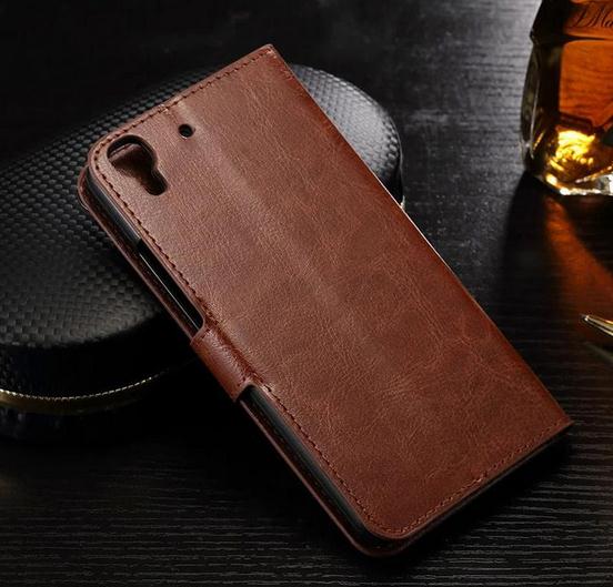 Huawei Y6 vintage fine leather wallet case