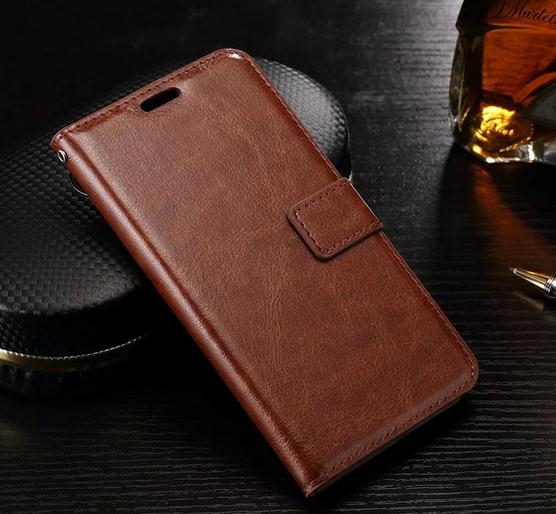 Huawei Y6 vintage fine leather wallet case