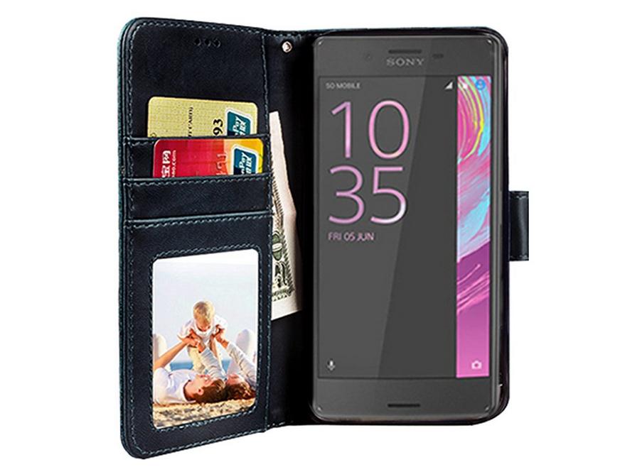 Sony Xperia XA vintage fine leather wallet case Sony Xperia XA vintage fine leather wallet case