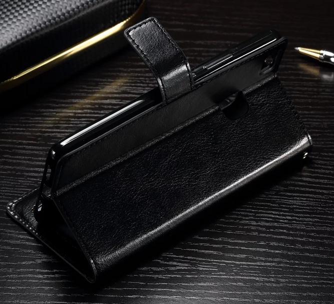 Huawei P9 lite vintage fine leather wallet case