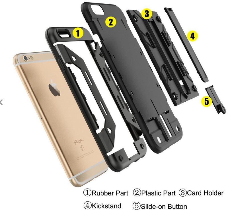 iPhone 5 5s SE Case Card Holder Kickstand Case iPhone 5 5s SE Case Card Holder Kickstand Case