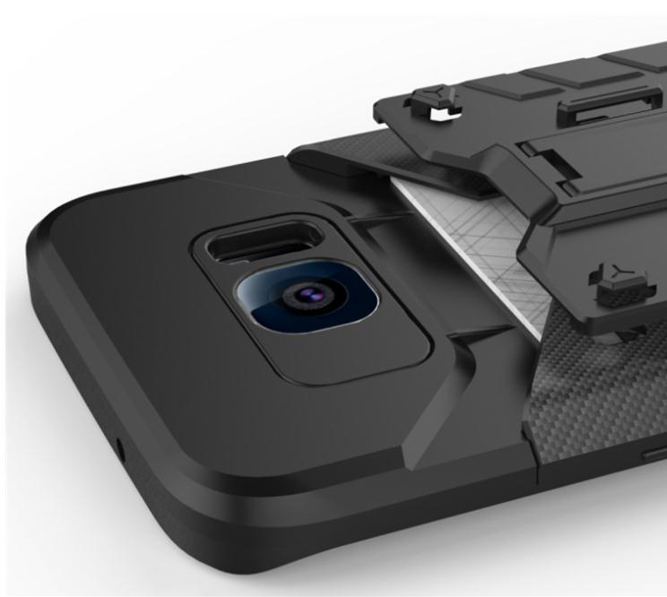 Galaxy S7 Edge Card Holder Hybrid Kickstand Case