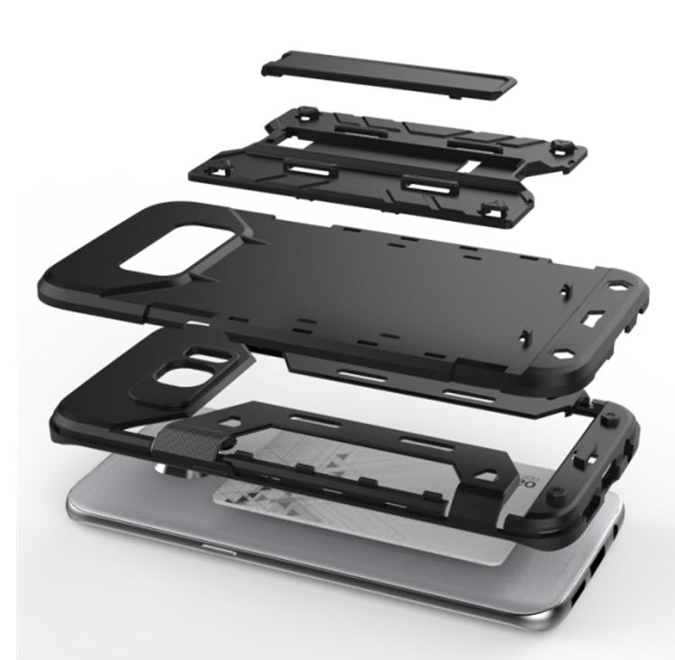 Galaxy S7 Edge Card Holder Hybrid Kickstand Case