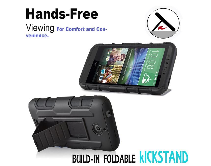 HTC 510 Hybrid armor Case+Belt Clip Holster DESIRE 510